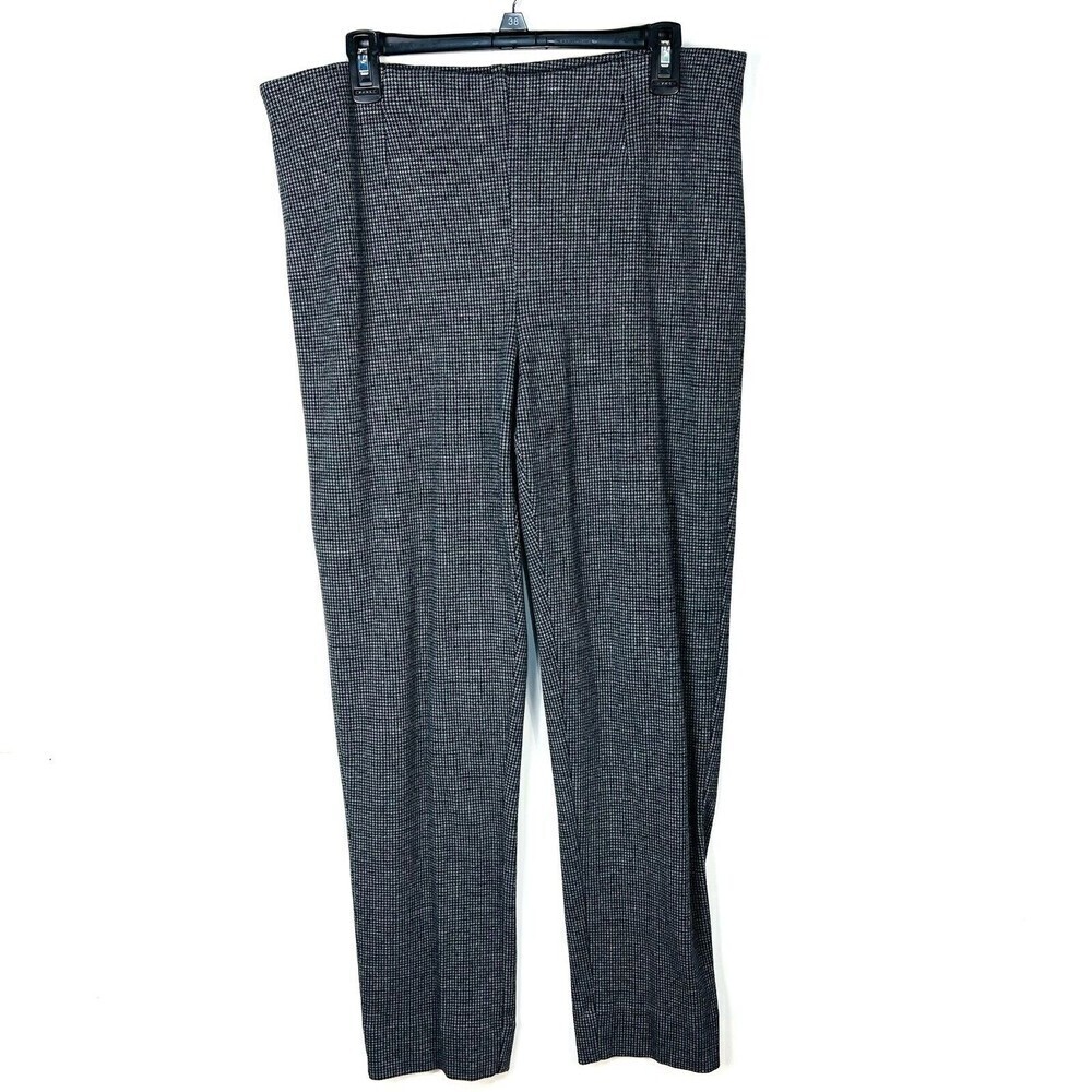 J‎ Jill Pants Women Size large Ponte Slim Leg Viscose Knit Stretch herringbone